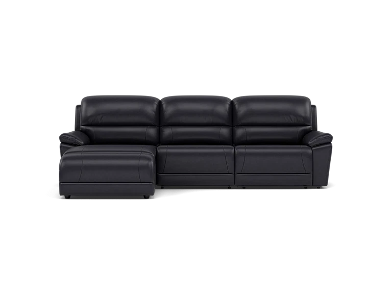 Laredo IV 3-Pc. Leather Power Headrest Reclining Chaise Sofa